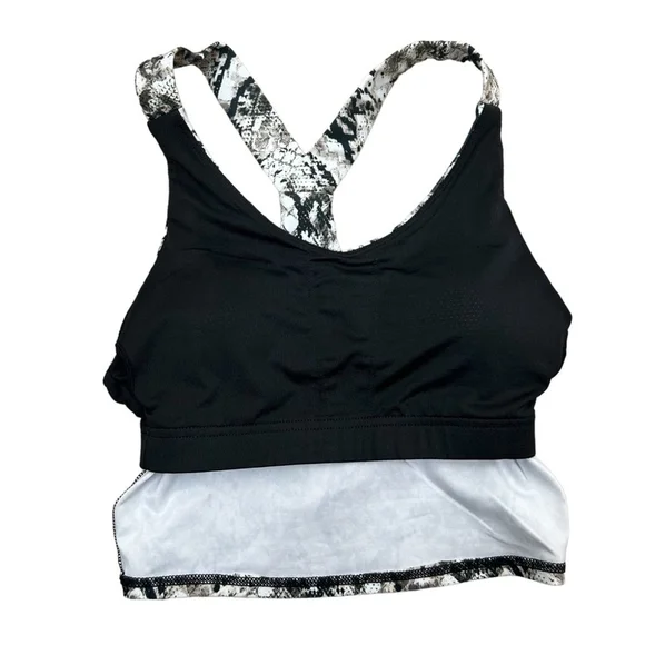 2/$30 Kyodan Snakeskin Print Athleisure Sports Bra Crop Top Built in Bra Size XS - Picture 7 of 8